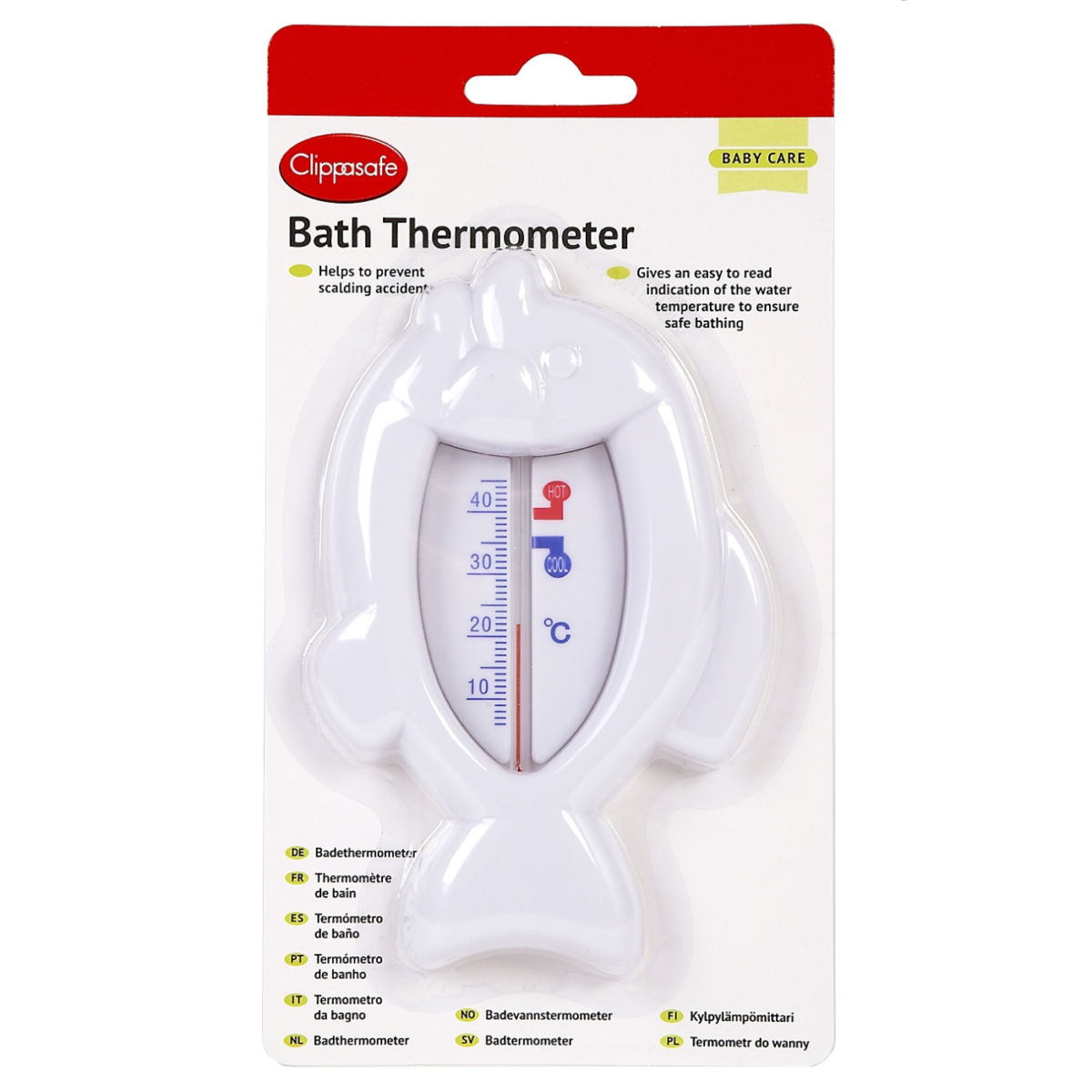 Clippasafe Bath Thermometer - Fish