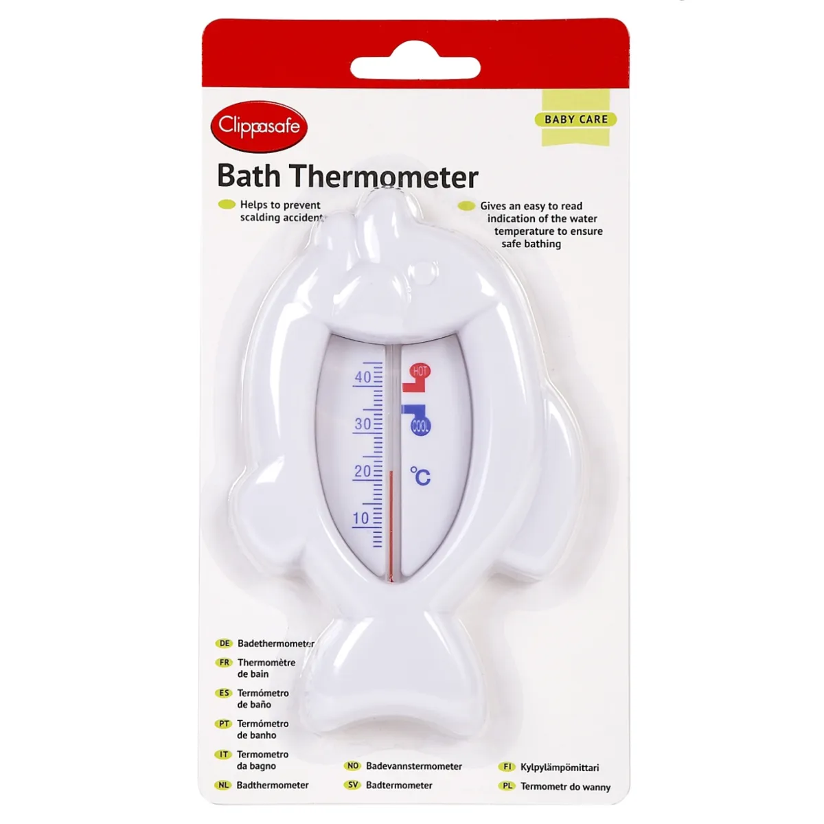 Clippasafe Bath Thermometer - Fish