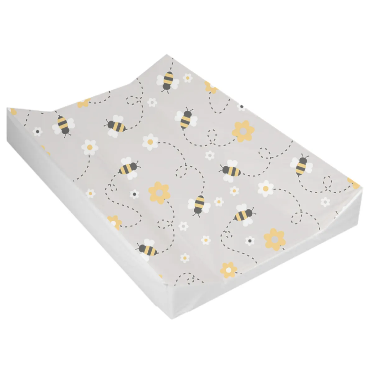 Callowesse Anti-Roll Baby Changing Mat with Raised Edges - Bee