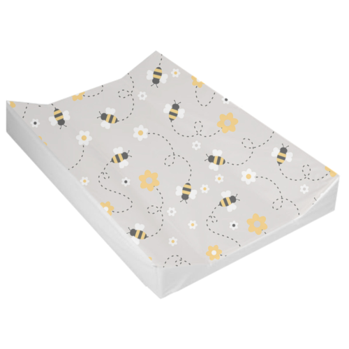 Callowesse Anti-Roll Baby Changing Mat with Raised Edges - Bee
