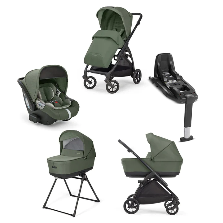 Inglesina ELECTA 3 in 1 Travel System with 360 Base and Stand - Tribeca Green from Olivers Baby Care