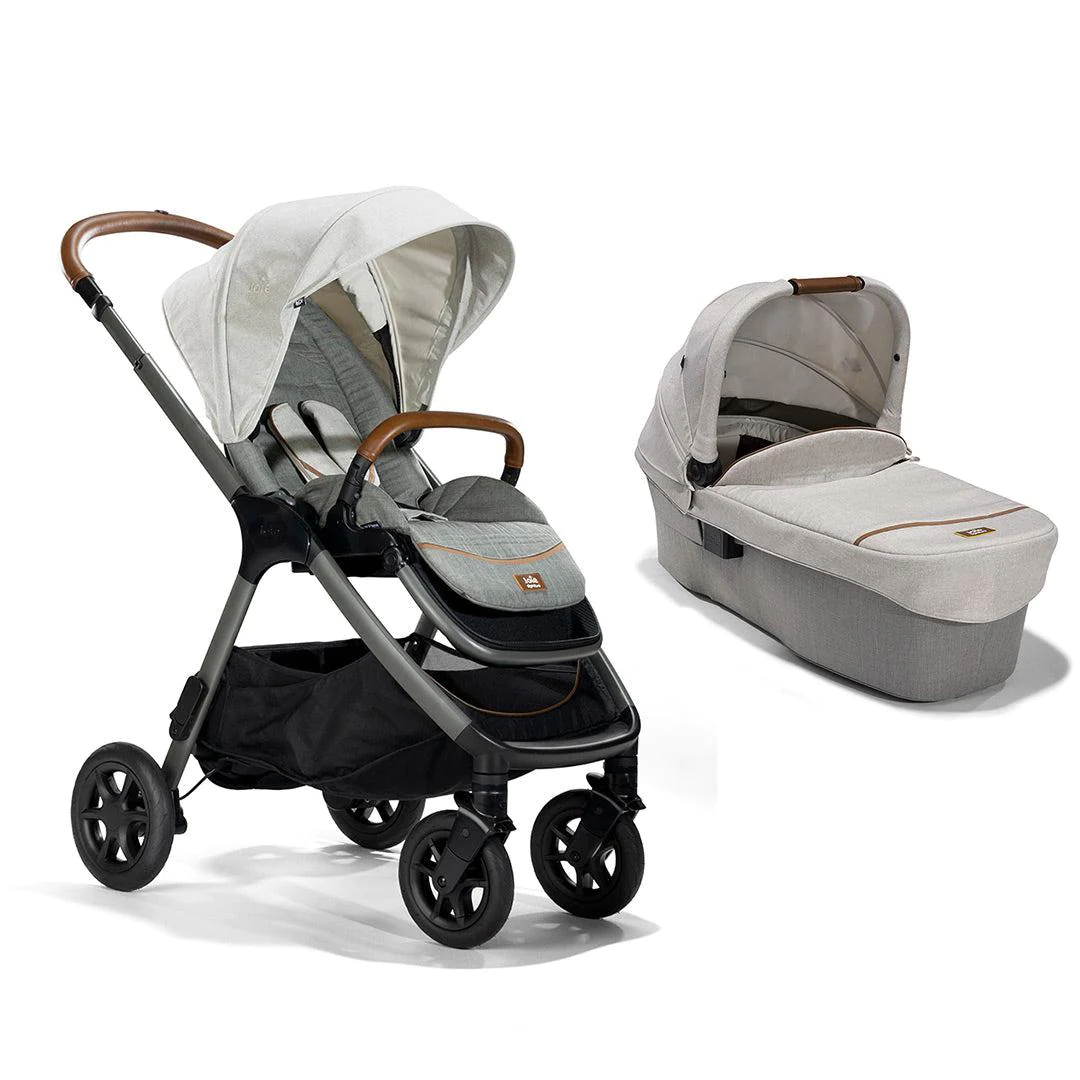 Joie Finiti Flex Pushchair and Ramble XL Carrycot Bundle - Oyster from Olivers Baby Care