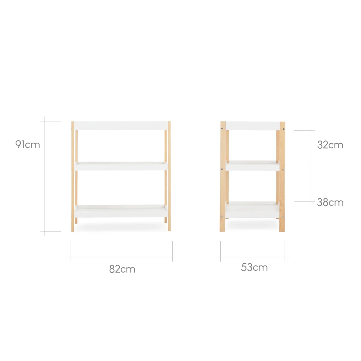 CuddleCo Nola 2 Piece Nursery Furniture Room Set with Cot Bed & Changer - Image 12