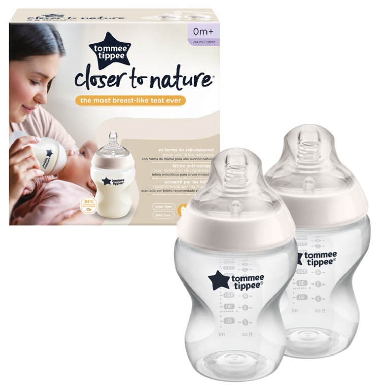 Tommee Tippee Closer to Nature Baby Bottles (2 Pack) - 260ml from Olivers Baby Care