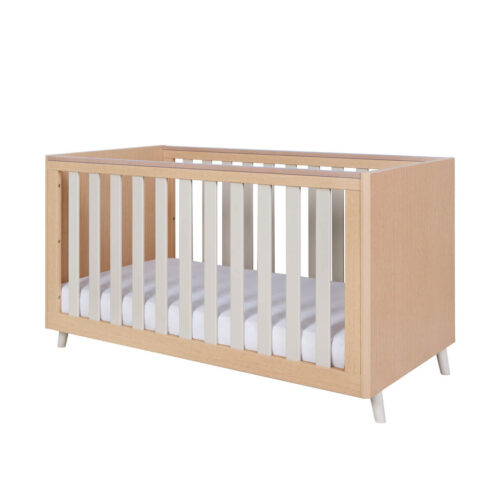 Tutti Bambini Fika Cot Bed 140cm x 70cm - Light Oak/White Sand