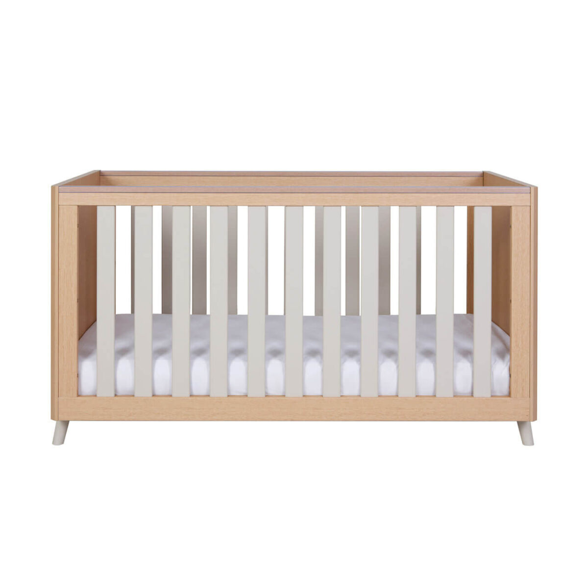 Tutti Bambini Fika Cot Bed 140cm x 70cm - Light Oak/White Sand - Image 9