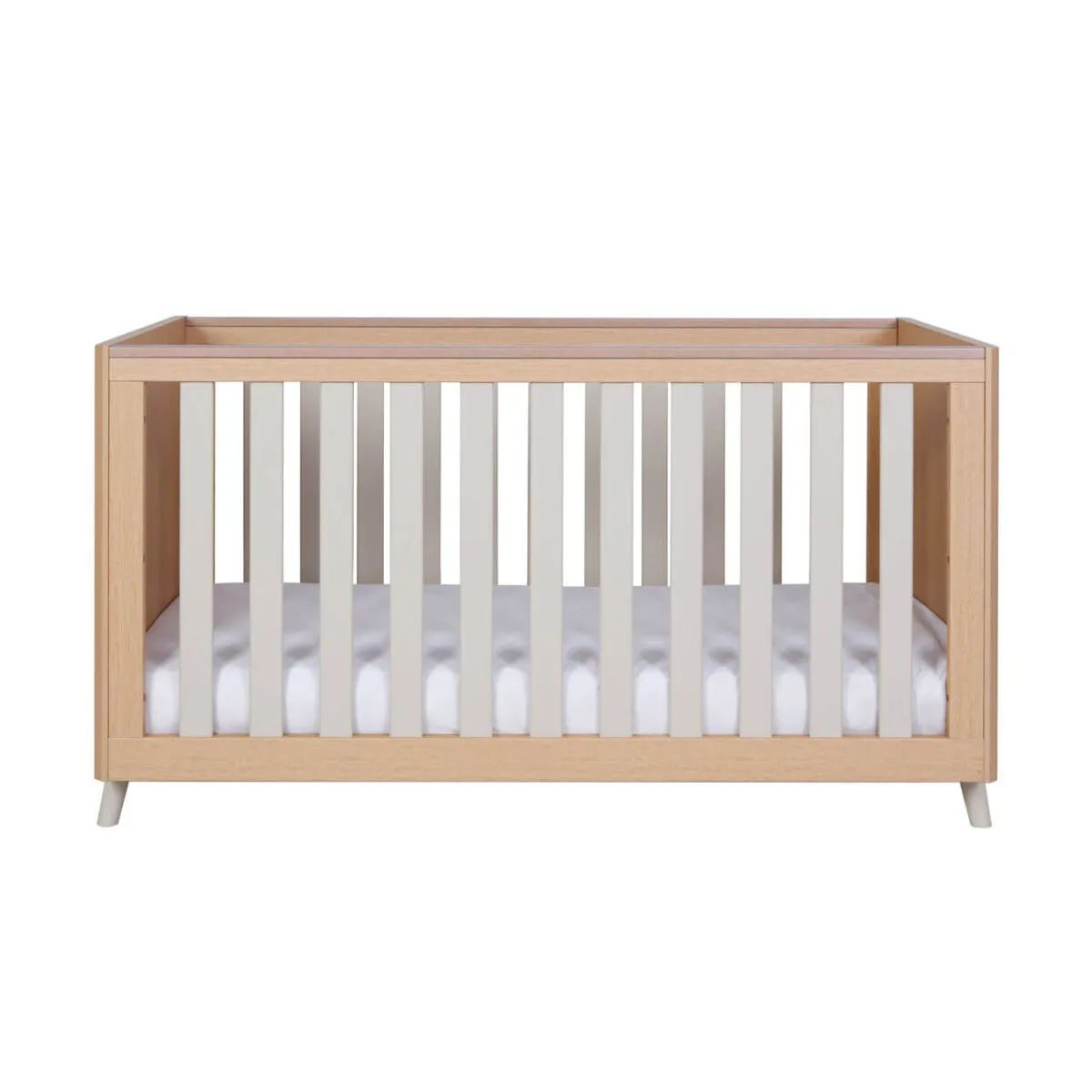 Tutti Bambini Fika Cot Bed 140cm x 70cm - Light Oak/White Sand - Image 9