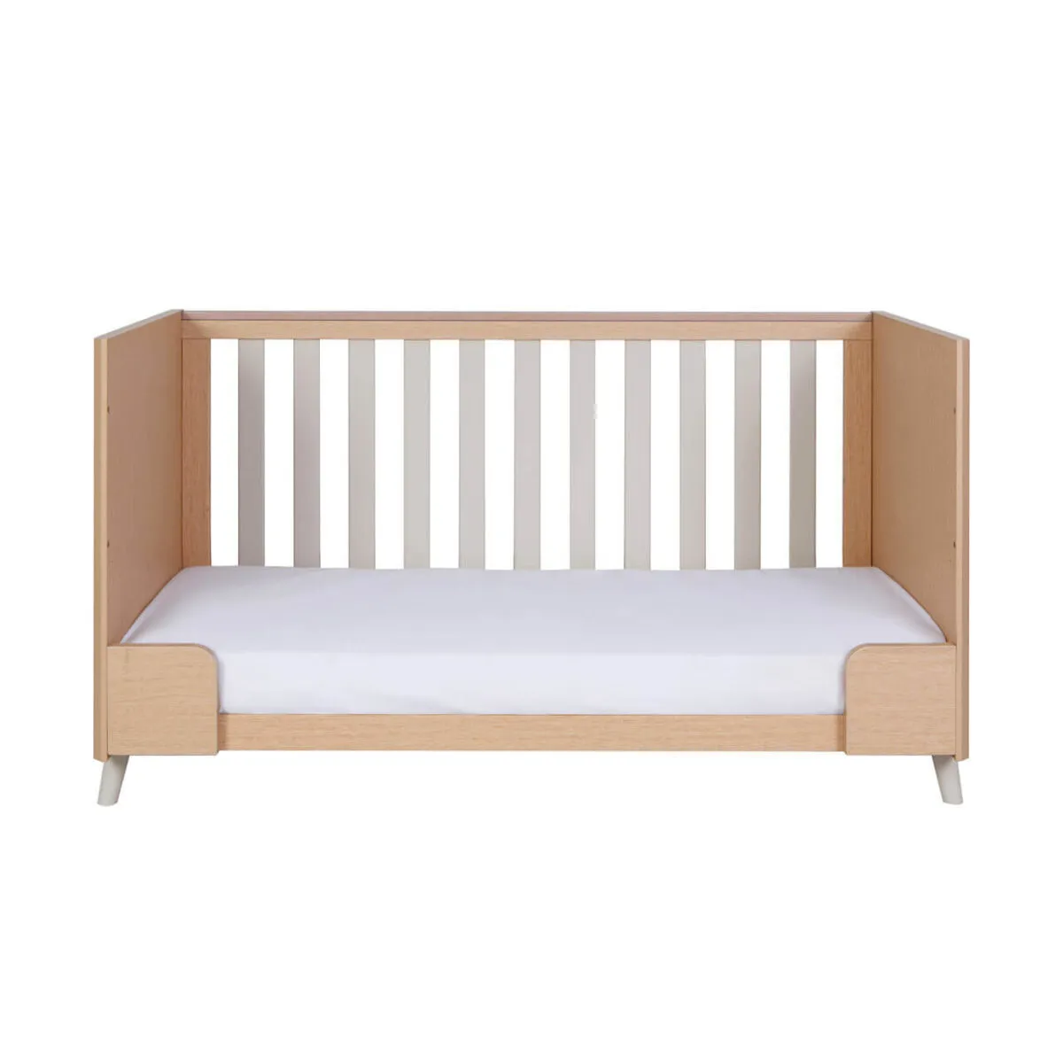 Tutti Bambini Fika Cot Bed 140cm x 70cm - Light Oak/White Sand - Image 6