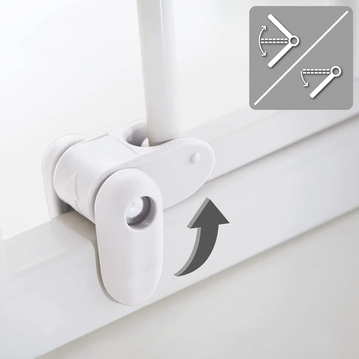 Lindam Sure Shut Ethos Stair Gate -73-79cm | Easy pressure Fit Install - White - Image 3
