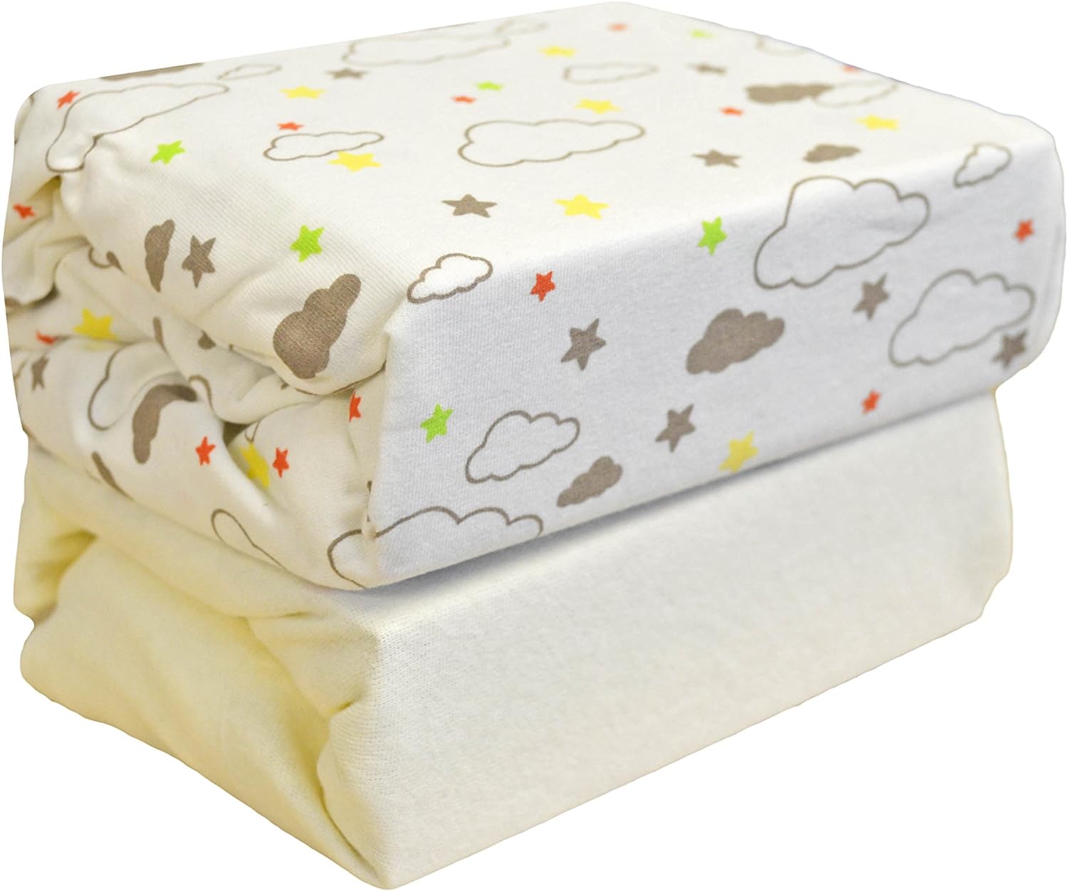 Cuddles Collection Fitted Crib Sheets 40cm x 94cm Cloud from Olivers Baby Care