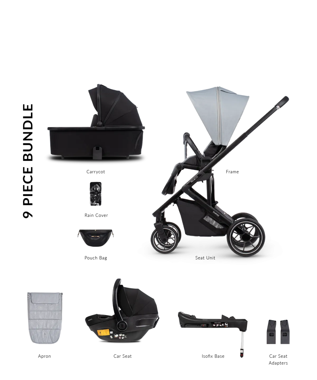 Venicci Empire 3 in 1 Travel System With Isofix Base  - Image 21