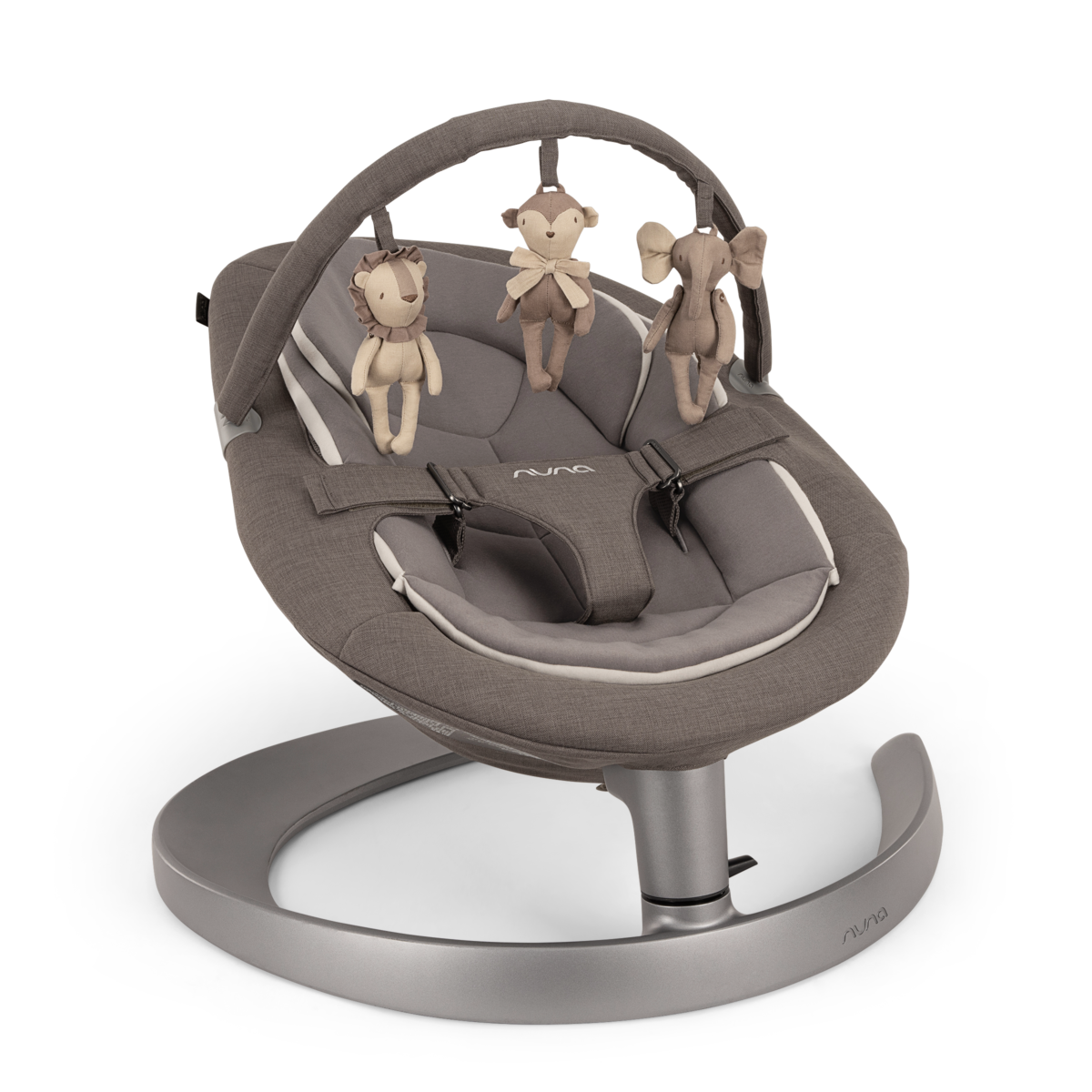 Nuna LEAF Grow Baby Swing With Toy Bar - Granite