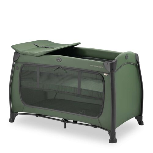 Hauck Play N Relax Centre Travel Cot - Olive Green