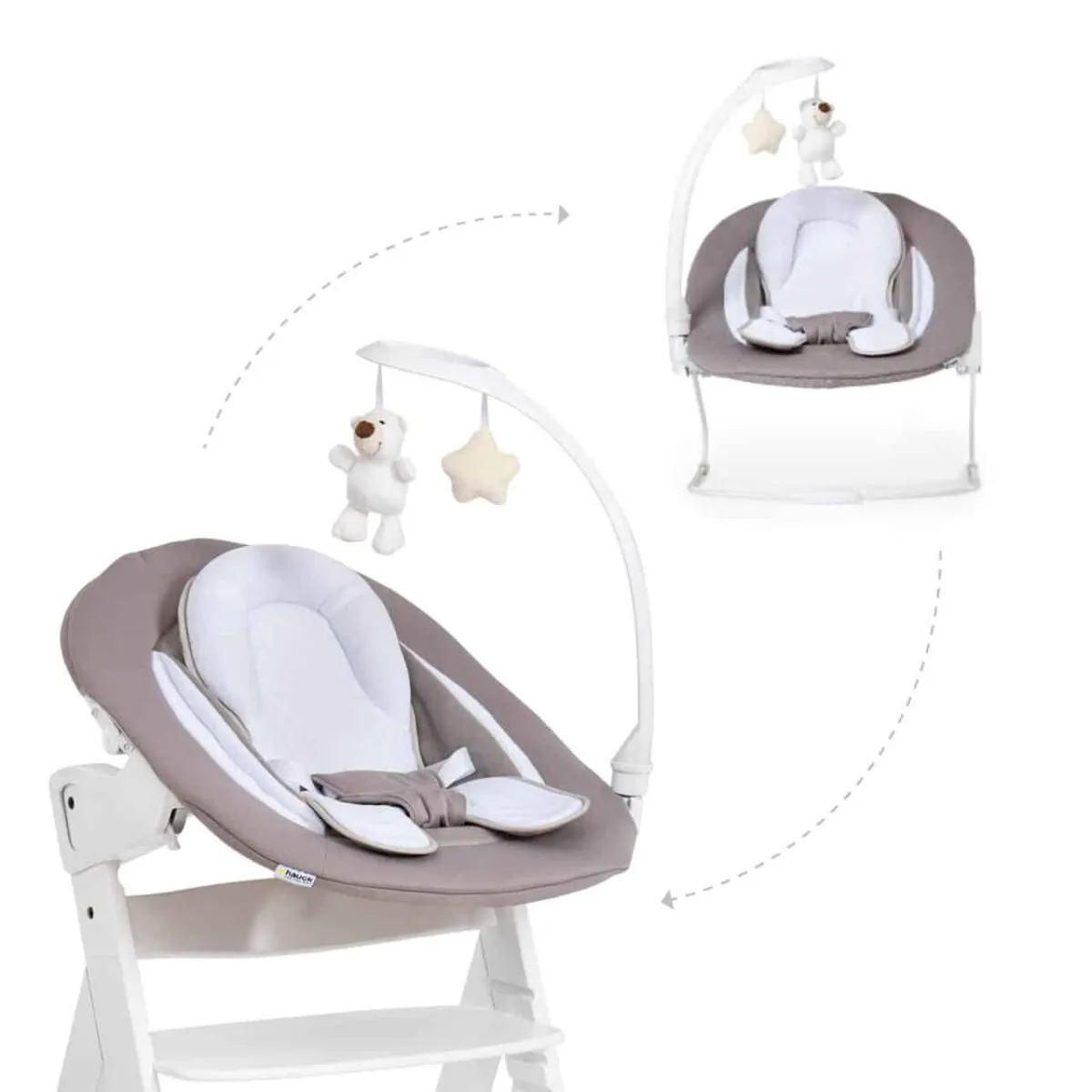 Hauck Alpha Deluxe Baby Bouncer/Rocker - Sand - Image 3