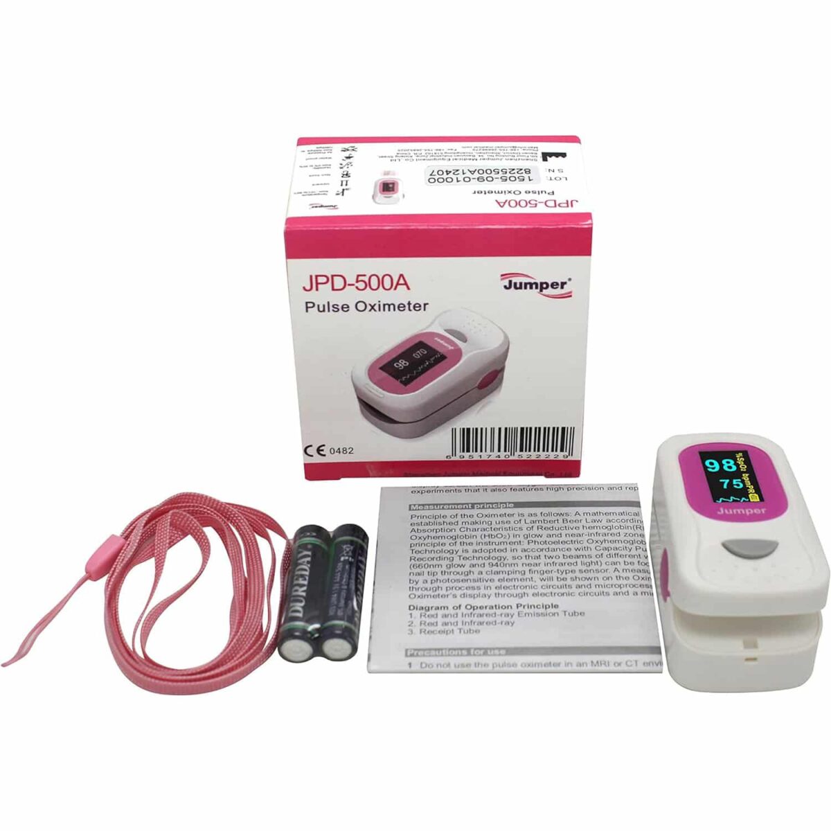 Jumper Oximeter For Accurate Reading Of Oxygen Saturation Levels - Pink - Image 6