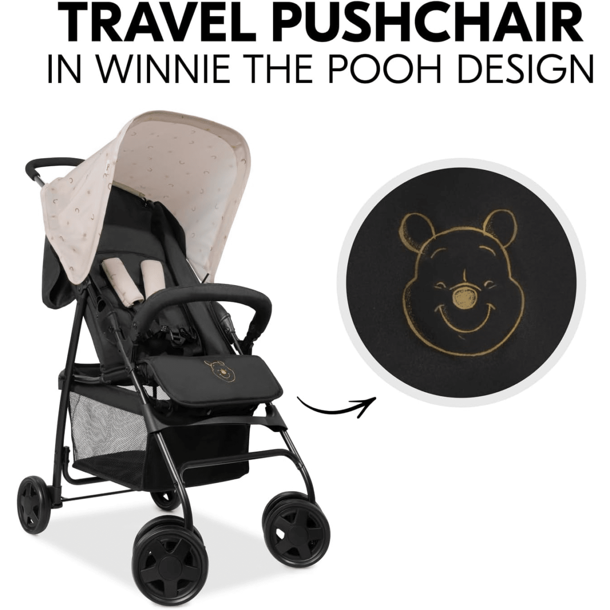 Hauck Sport Lightweight Compact Pushchair - Rainbow Beige - Image 2
