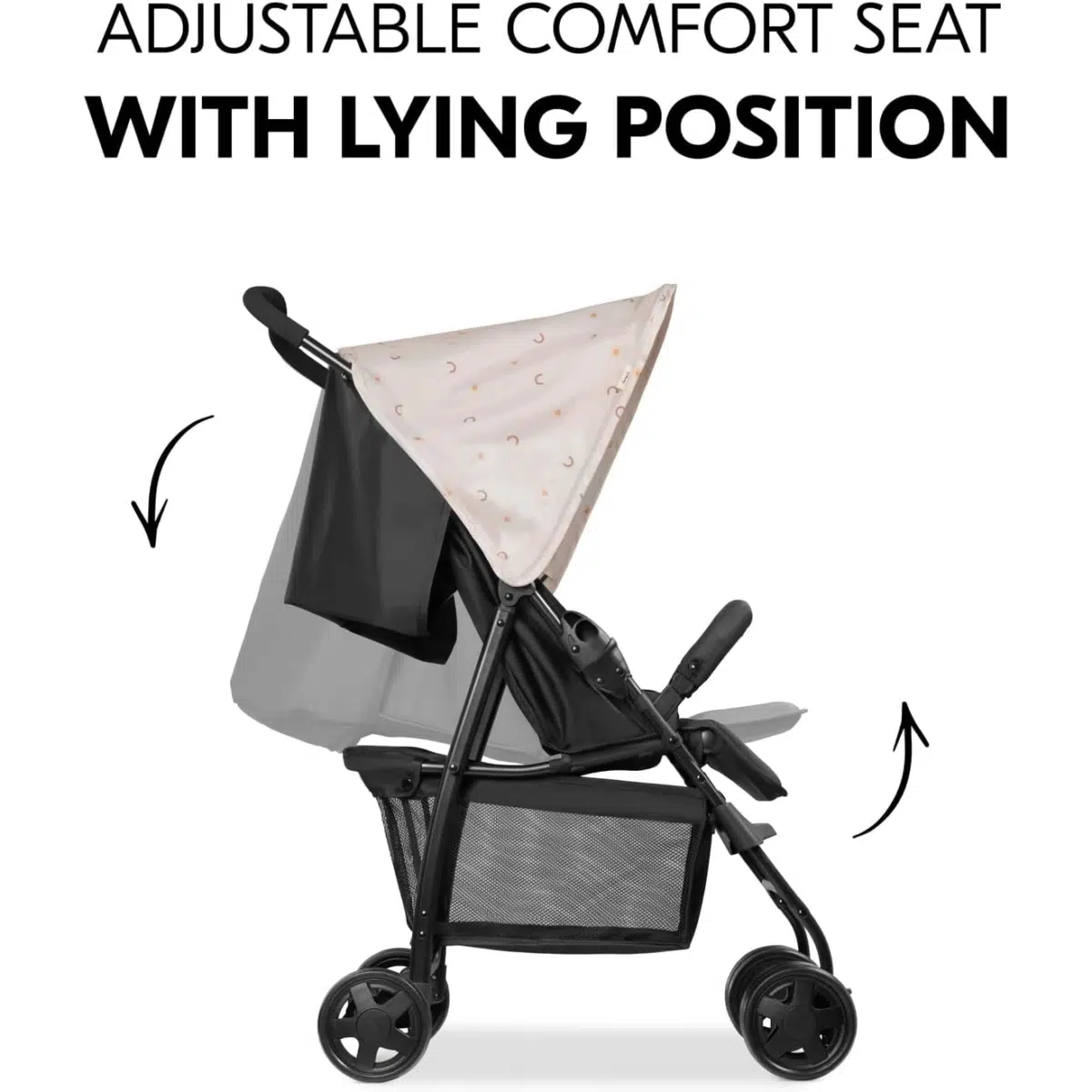 Hauck Sport Lightweight Compact Pushchair - Rainbow Beige - Image 4