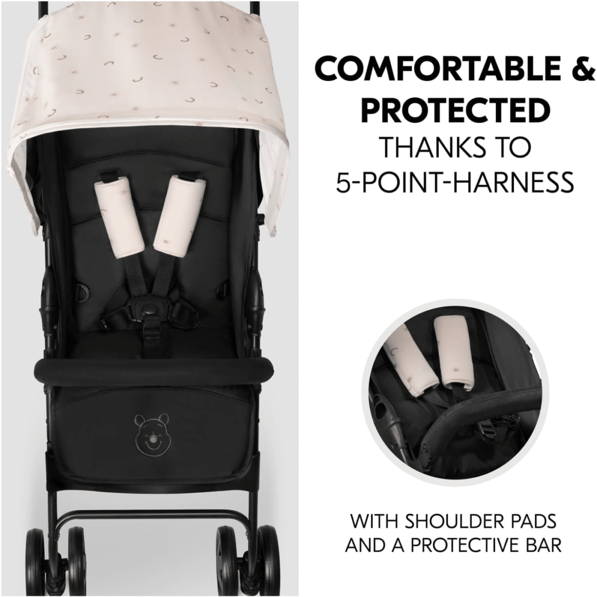 Hauck Sport Lightweight Compact Pushchair - Rainbow Beige - Image 5