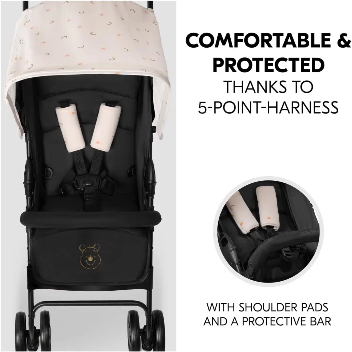 Hauck Sport Lightweight Compact Pushchair - Rainbow Beige - Image 5