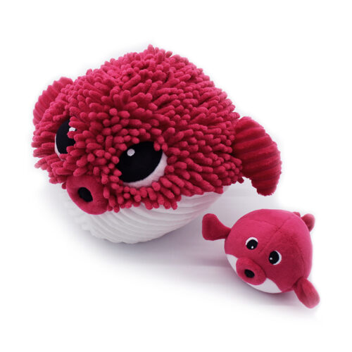 Les Ptipotos Plush Cuddly Toy - Bonnie the Blowfish Mum & Baby