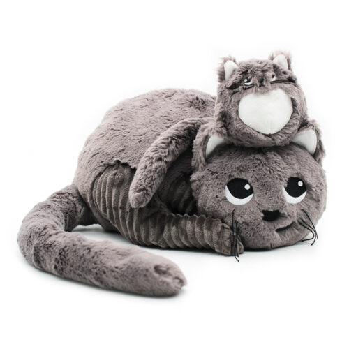 Les Ptipotos Plush Cuddly Toy Charlie the Cat Dad and Baby Olivers BabyCare