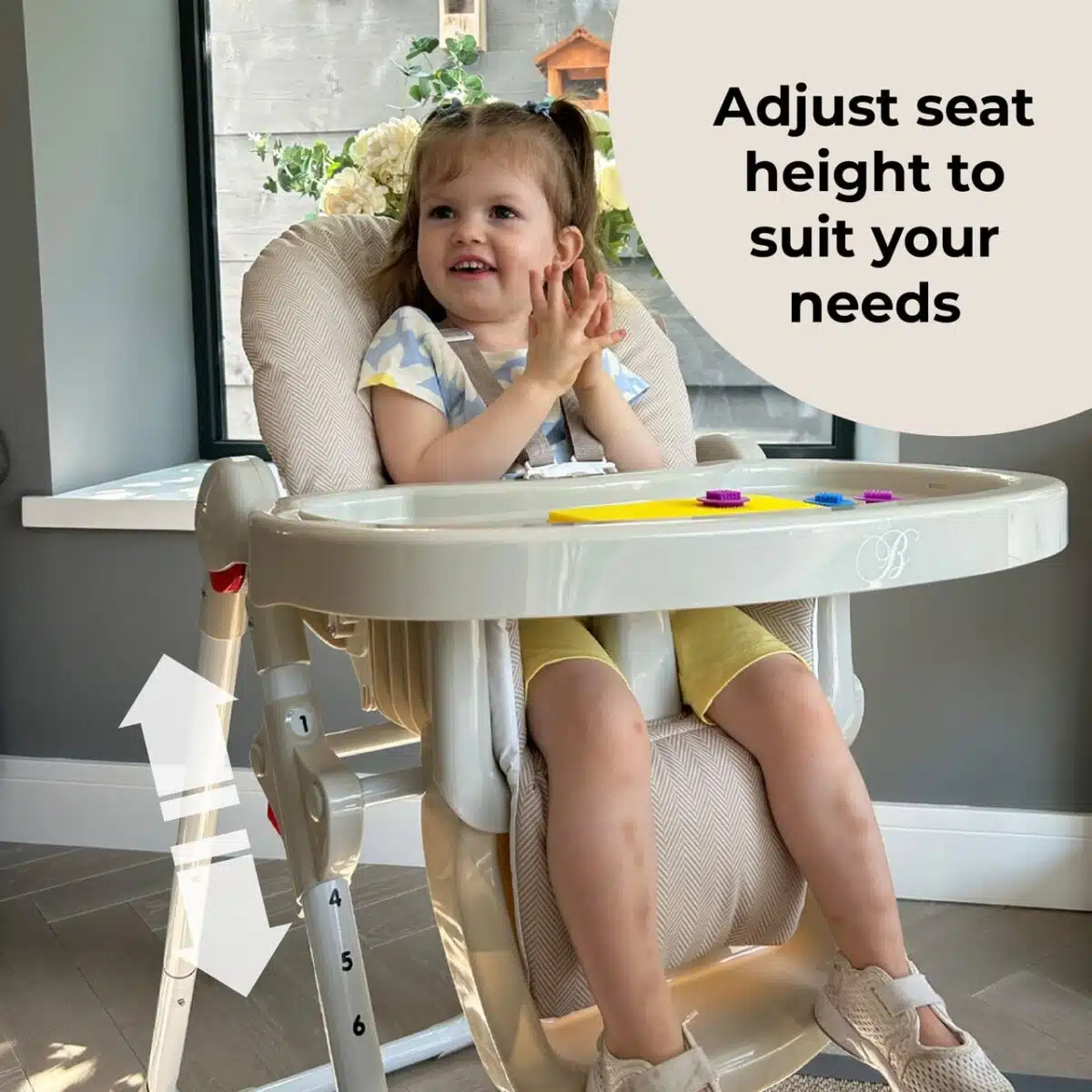 My Babiie MBHC8 Billie Faiers Premium Highchair  - Oatmeal Herringbone - Image 12