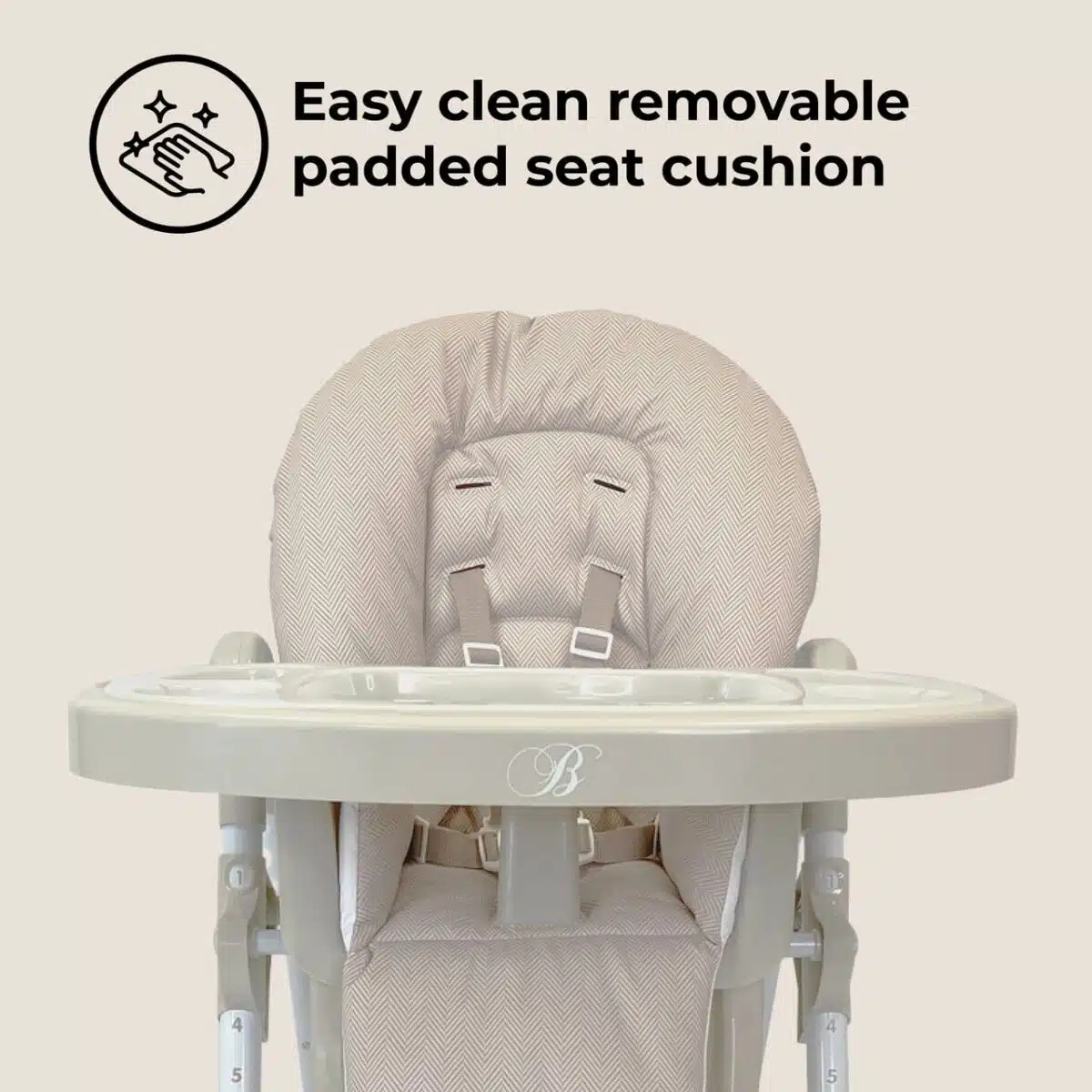 My Babiie MBHC8 Billie Faiers Premium Highchair  - Oatmeal Herringbone - Image 14