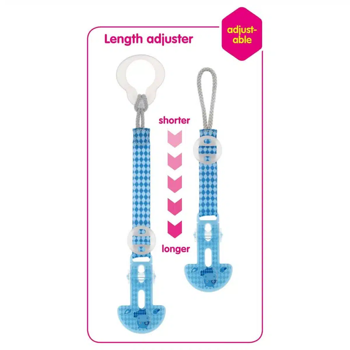MAM Soother Clip Twin Pack - Pink - Image 4