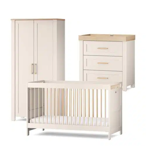 Silver Cross seville 3 piece nursery furniture set with cotbed, dresser & wardrobe