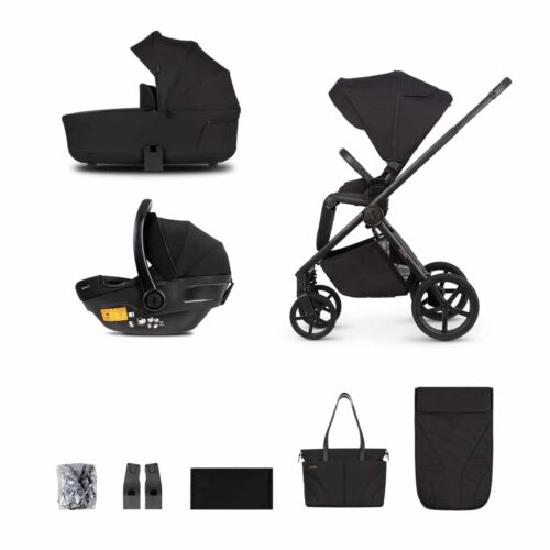 Venicci Claro 3-in-1 Travel System Bundle with Pushchair, Carrycot & Engo Car Seat