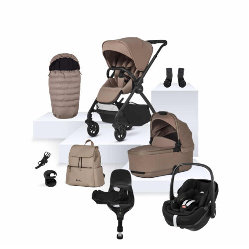 Silver Cross Dune 2 Ultimate Travel System Bundle with Maxi Cosi Pebble Pro 360 Car Seat and ISOFIX Base