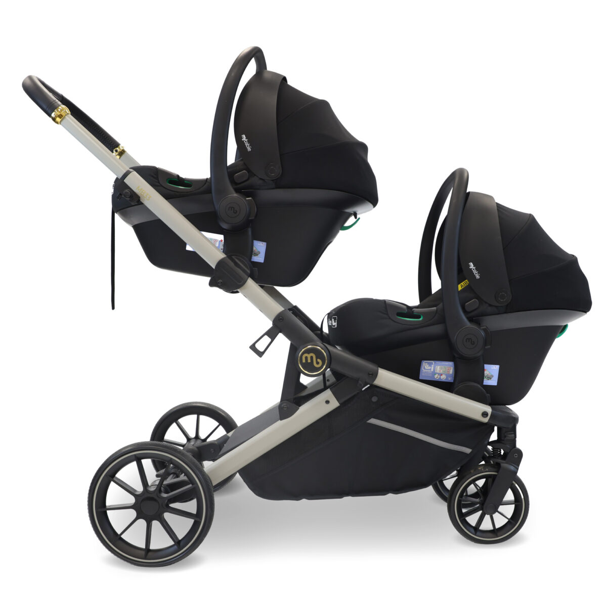 My Babiie MB33 Tandem Pushchair - Ivory - Image 7