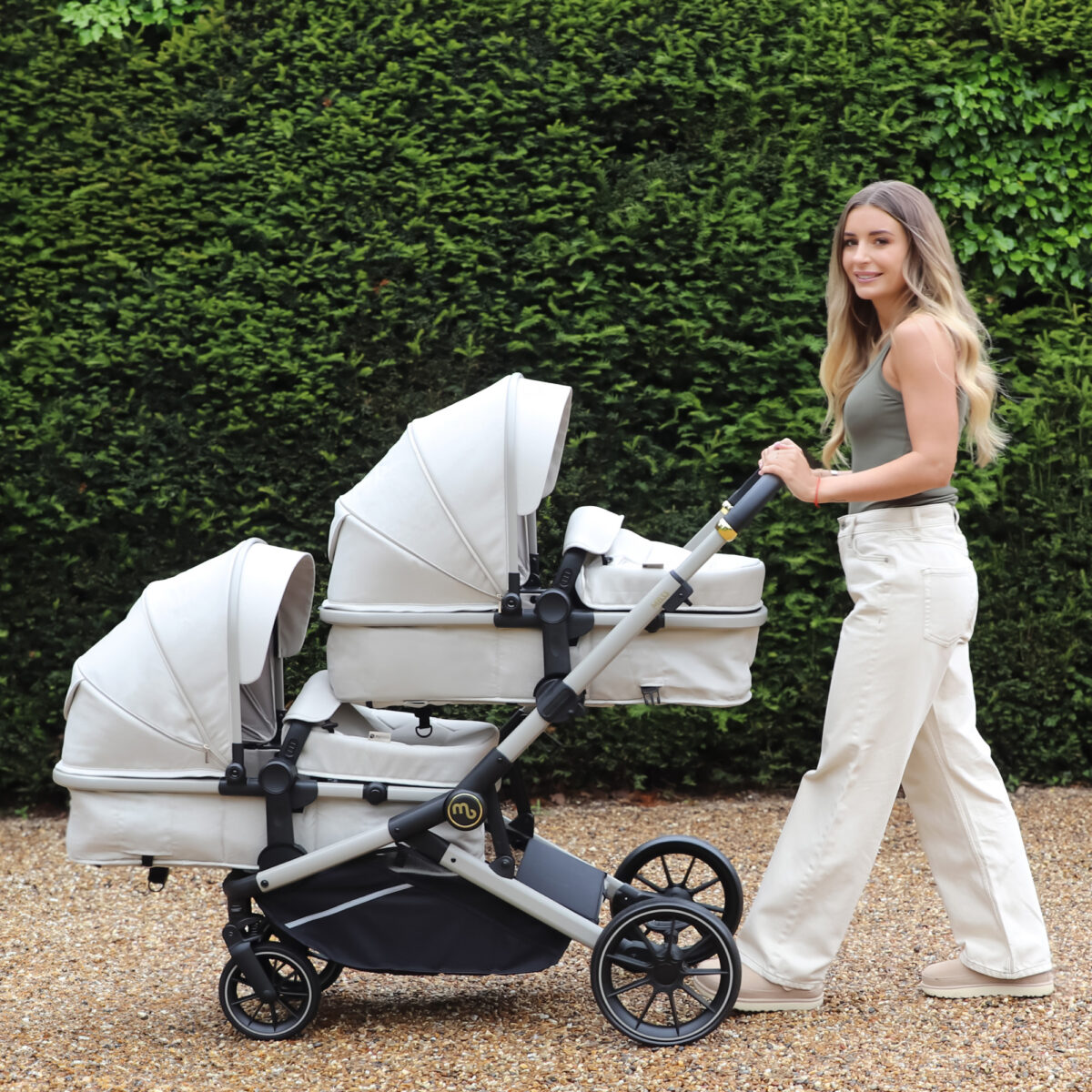 My Babiie MB33 Tandem Pushchair - Ivory - Image 8