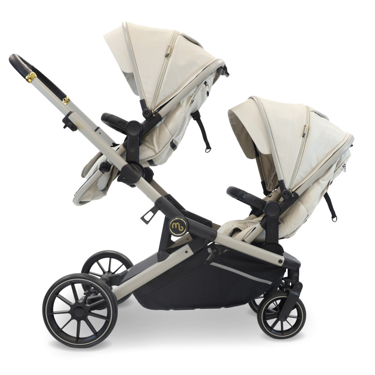 My Babiie MB33 Tandem Pushchair - Ivory - Image 3