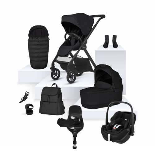 Silver Cross Reef 2 Ultimate Travel System Bundle with Maxi Cosi Pebble Pro 360 Car Seat and ISOFIX Base