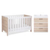 Silver Cross Finchley 2 Piece nursery furniture room set with cotbed and dresser