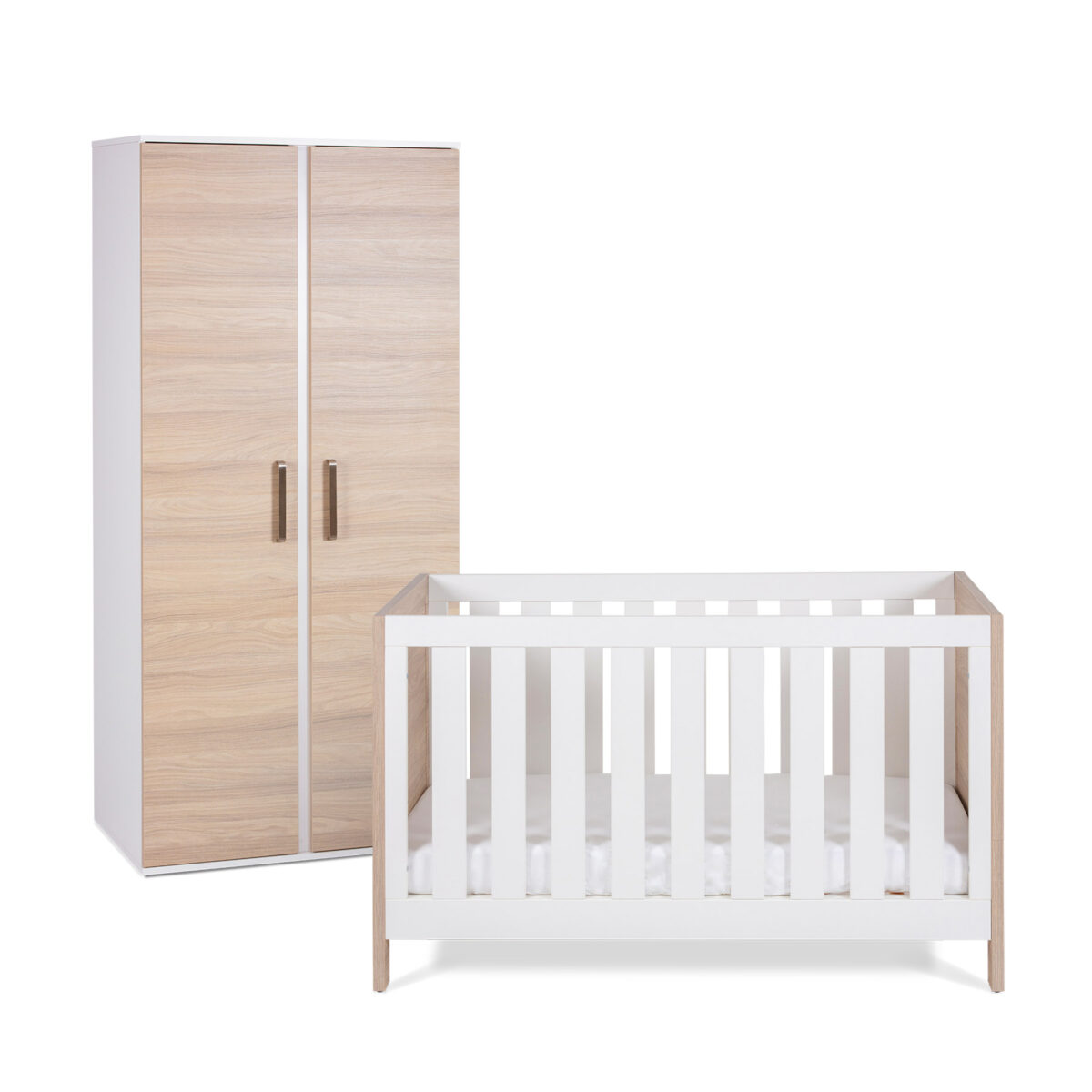 Silver Cross Finchley 2 Piece Nursery Furniture Room Set with Cot Bed & Wardrobe