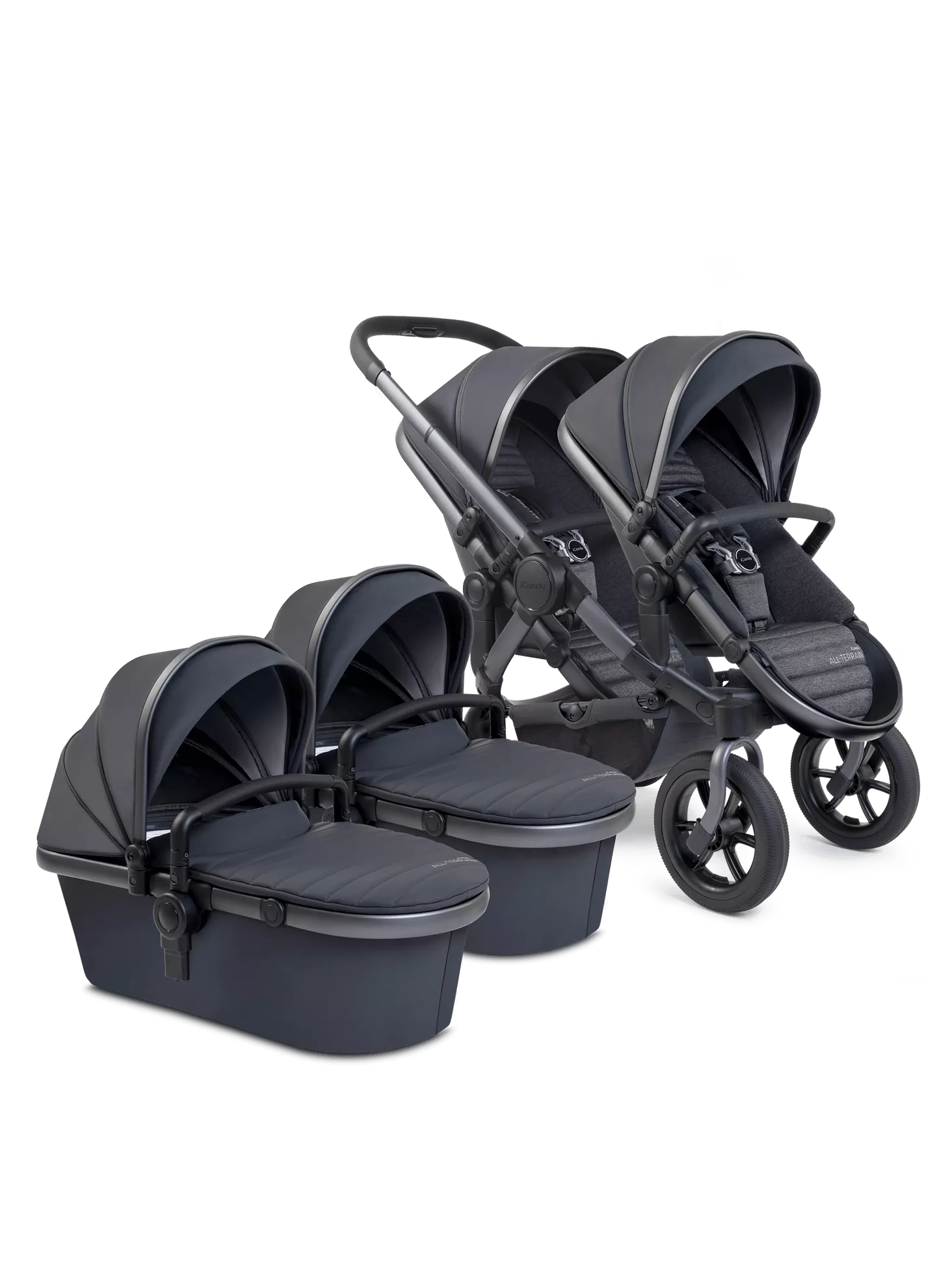 iCandy Peach 7 All Terrain Twin Storm Olivers BabyCare