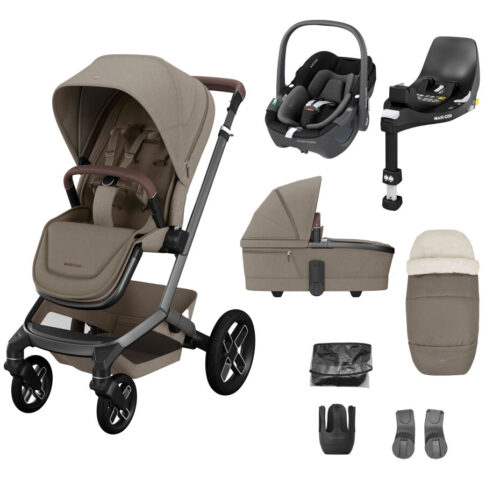 Maxi-Cosi Fame Complete Travel System + Pebble 360 Car Seat & ISOFIX Base