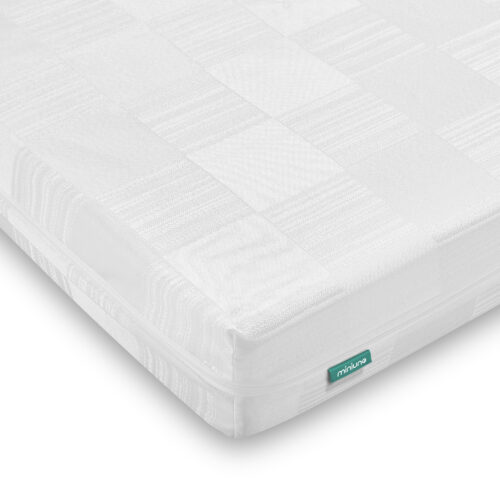 MiniUno Airflow Pocket Spring Cot Mattress 120x60 cm with a white background