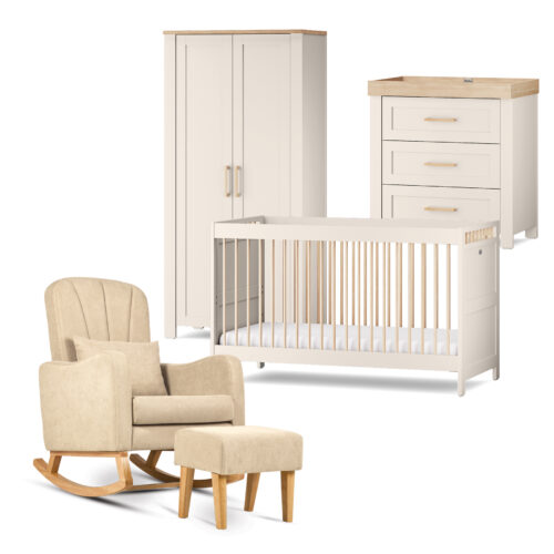 Silver Cross Seville 3 Piece Nursery Furniture Set + Carmel Nursing Chair