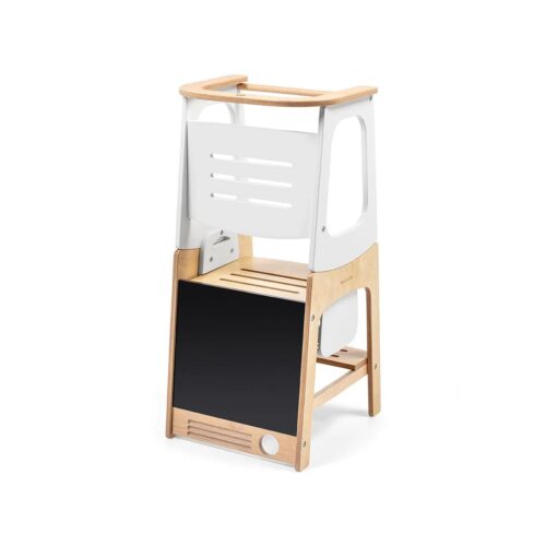 Angled view of the Maxi-Cosi Toucan 3-in-1 Learning Tower for Toddlers with a white back ground.
