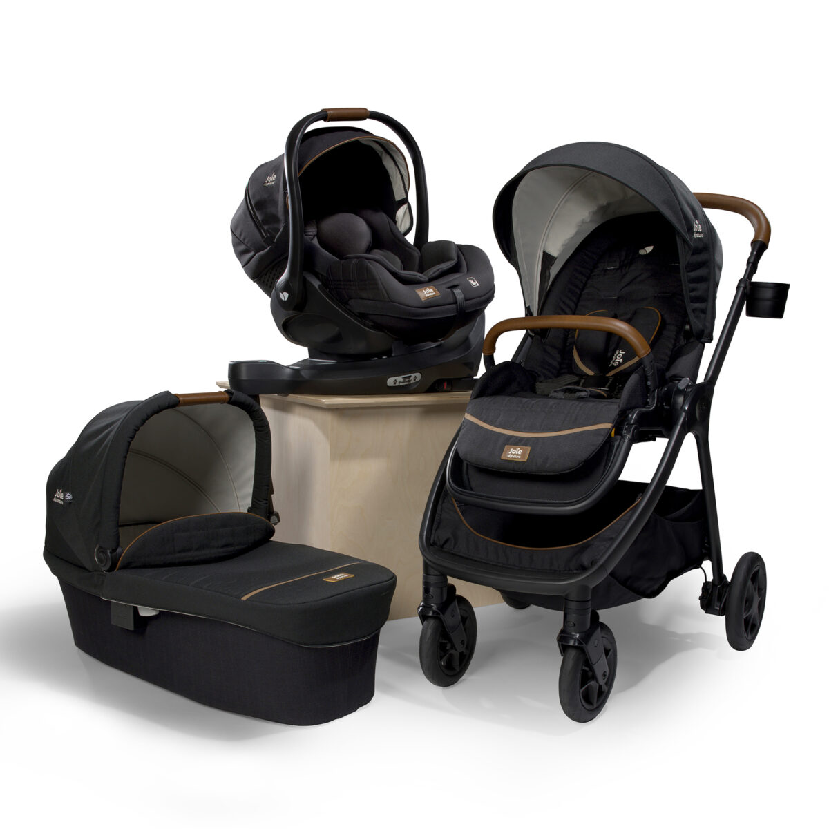 Joie Finiti Flex Travel System with i-Level Car Seat, Ramble XL Carrycot & i-Base Encore - Eclipse