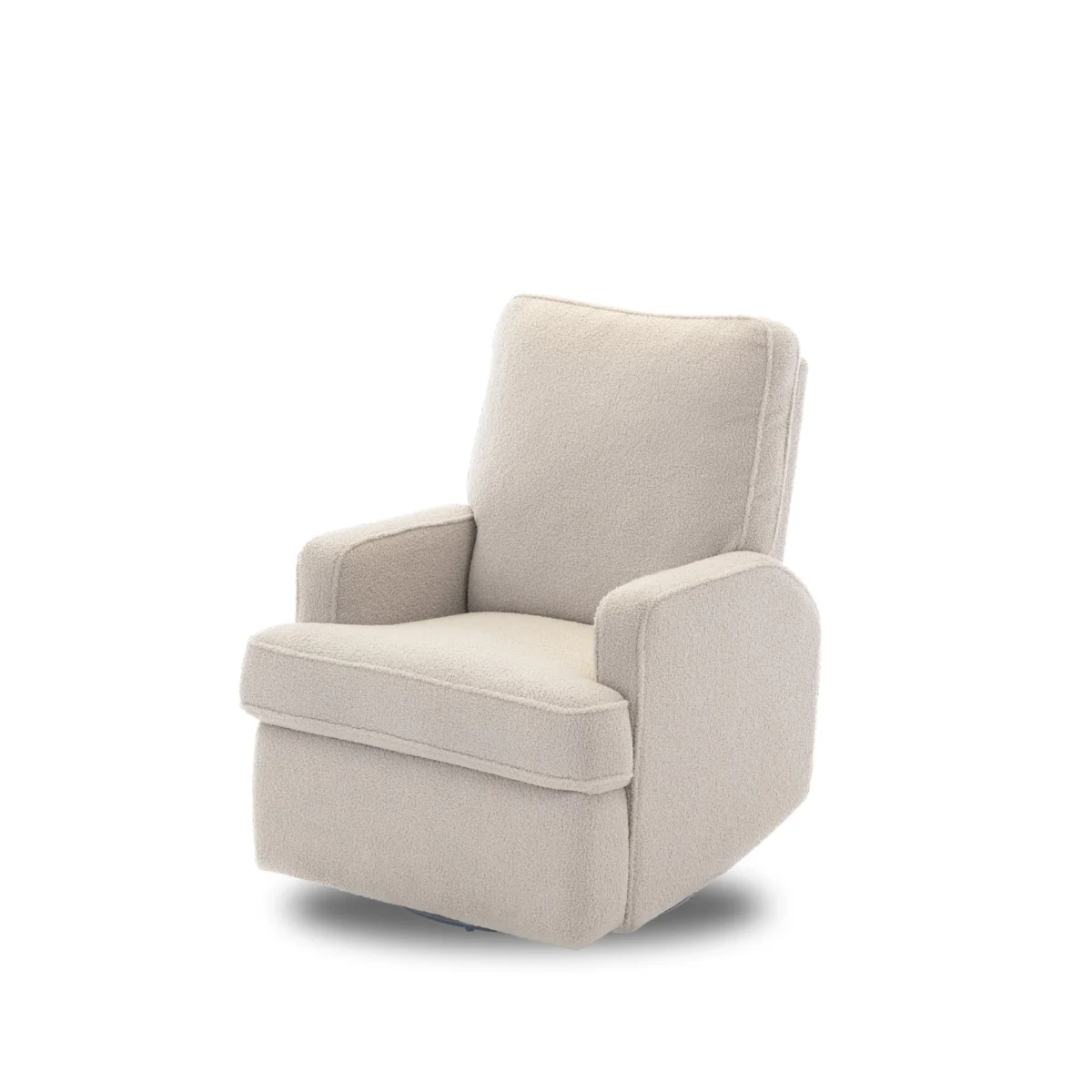Obaby Madison teddy ivory electric swivel reclining nursery chair with a white background.