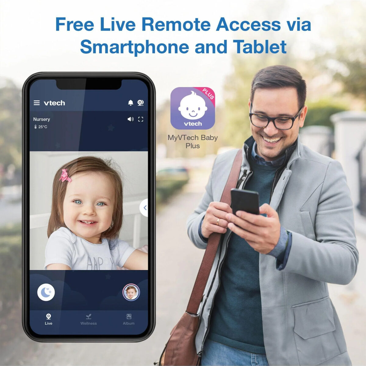 VTech RM9761 Wi-Fi 1080p Pan & Tilt Baby Camera remote Access