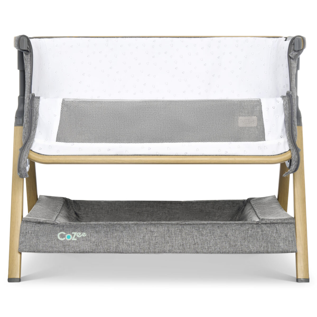 Tutti Bambini CoZee Mini Me Play Crib - Oak and Charcoal - Image 6