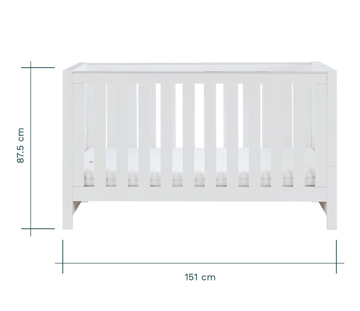 Tutti Bambini Tivoli Cot Bed - White - Image 9