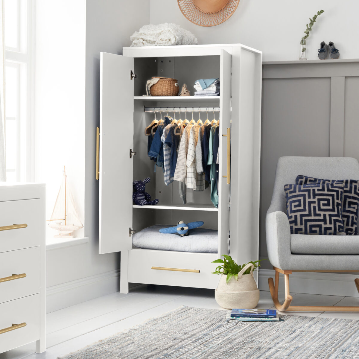 Tutti Bambini Tivoli Wardrobe in White - Image 4