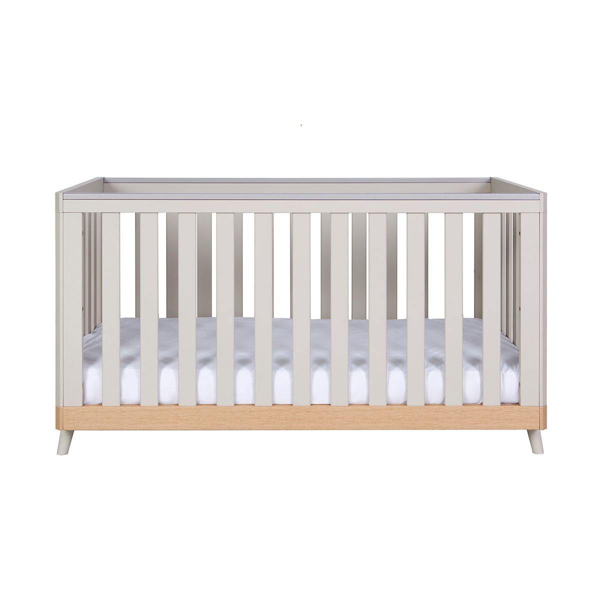 Tutti Bambini Hygge 2 Piece Nursery Furniture Set with Cot Bed & Chest Changer - Light Oak/ White Sand - Image 3