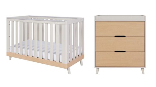 Tutti Bambini Hygge Mini 2 Piece Nursery Furniture Set - White